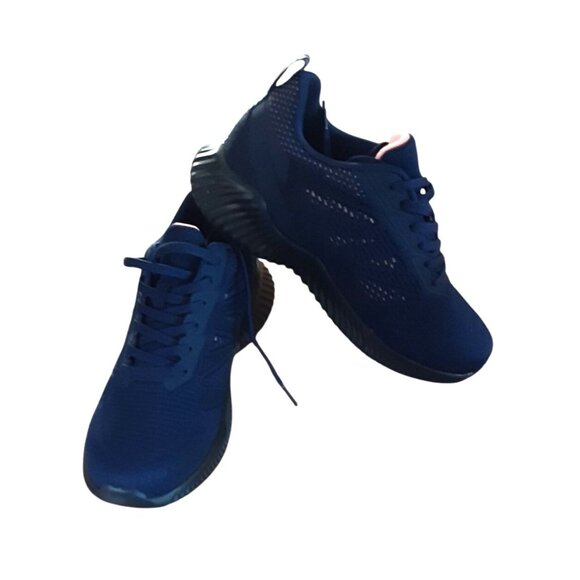 Calto Mens 7 Athletic Invisible Height Increasing Shoes Sneakers Navy Blue Mesh - Picture 12 of 16